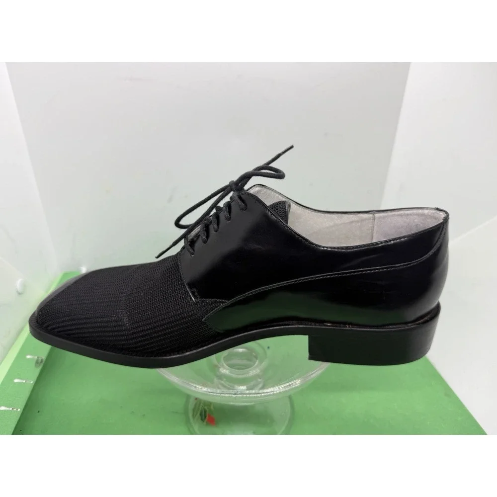 Emilio Franco Men's Black Dress Shoes Size 8 Lace Up Italian Made.